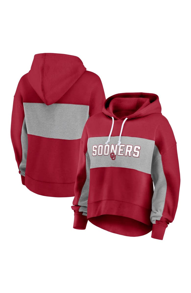FANATICS Women's Fanatics Crimson Oklahoma Sooners Filled Stat Sheet Pullover Hoodie, Alternate, color, Crimson