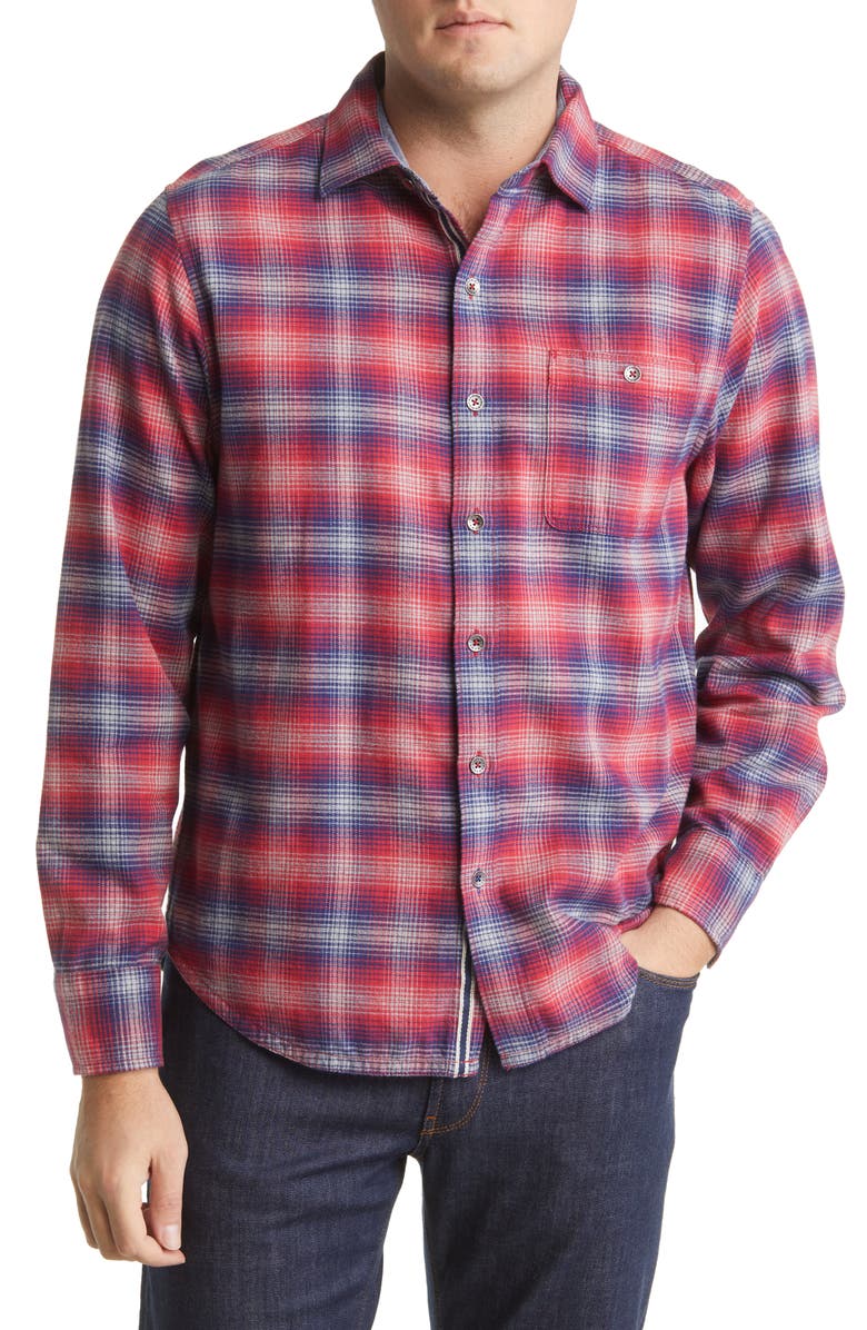 Tommy Bahama Canyon Beach Shadow Check Button-Up Shirt, Main, color, 