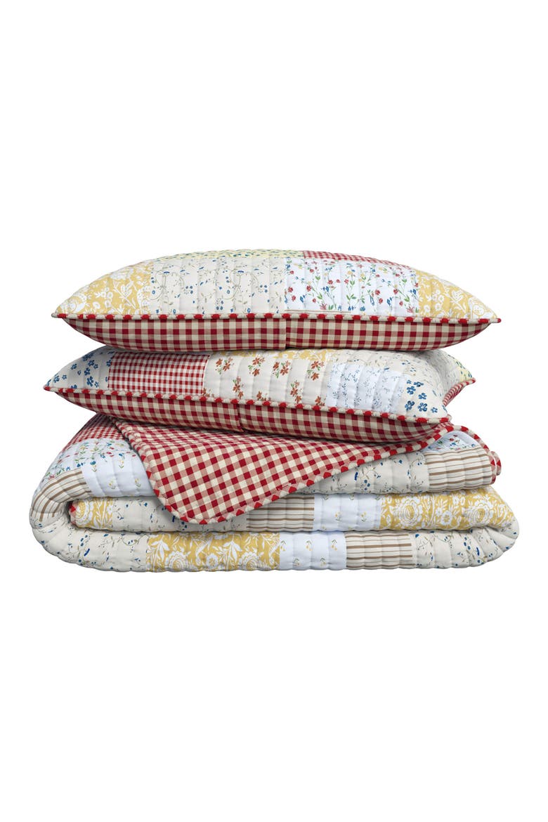 Cottage Floral Patchwork Quilt Set, Main, color, COTTAGE FLORAL PATCHWORK