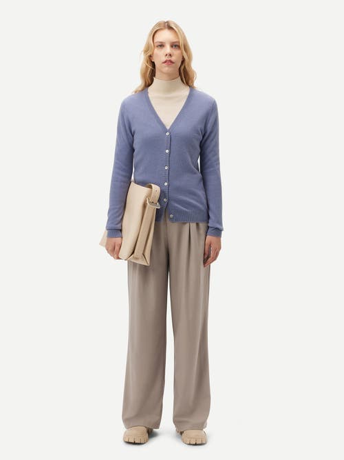Gobi Mongolian Cashmere V-neck Cardigan In English Manor