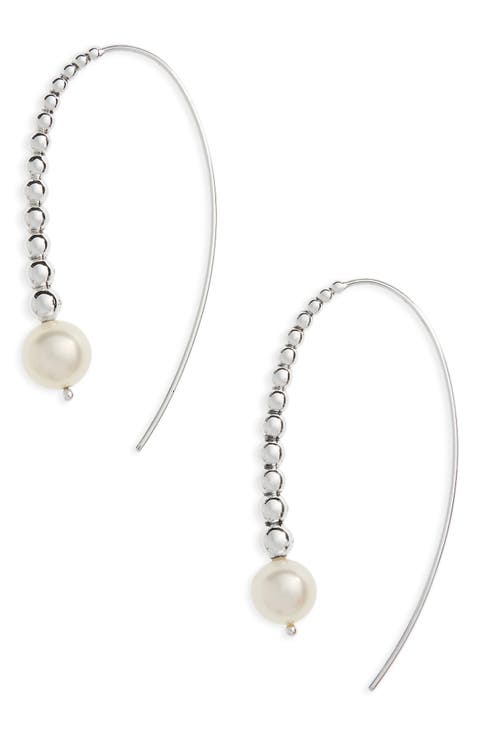 Threader Pearl Earrings