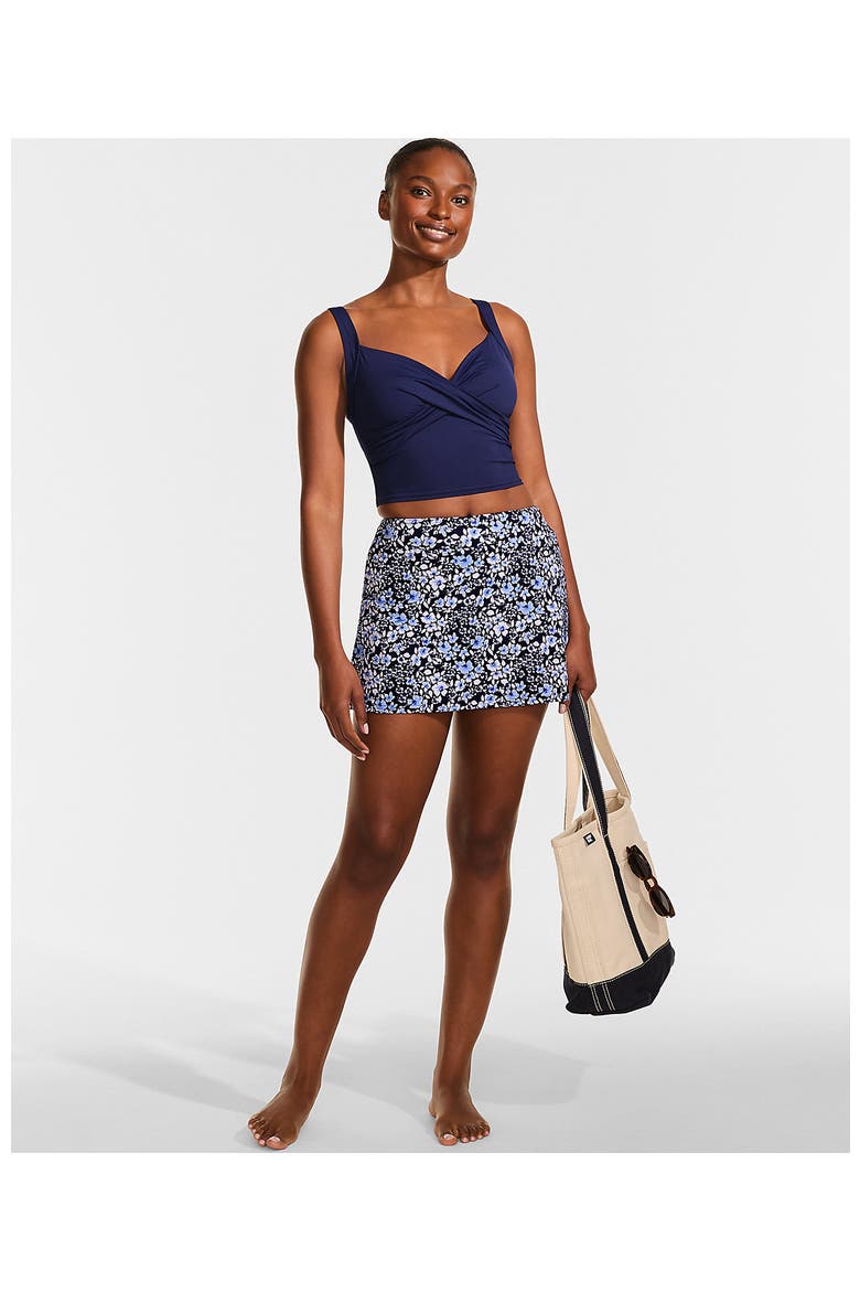 Mini Swim Skirt, Alternate, color, Navy Meadow Floral