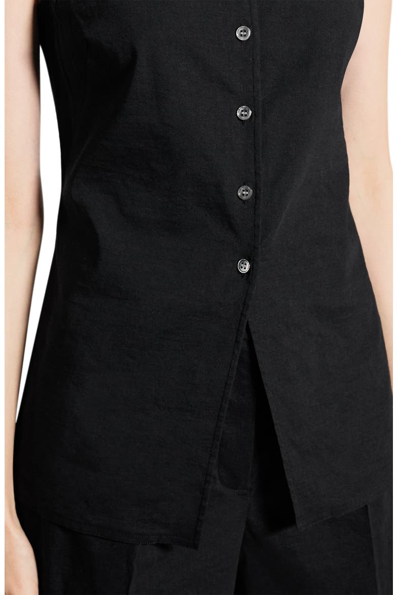 Sleeveless Longline Top, Alternate, color, BLACK