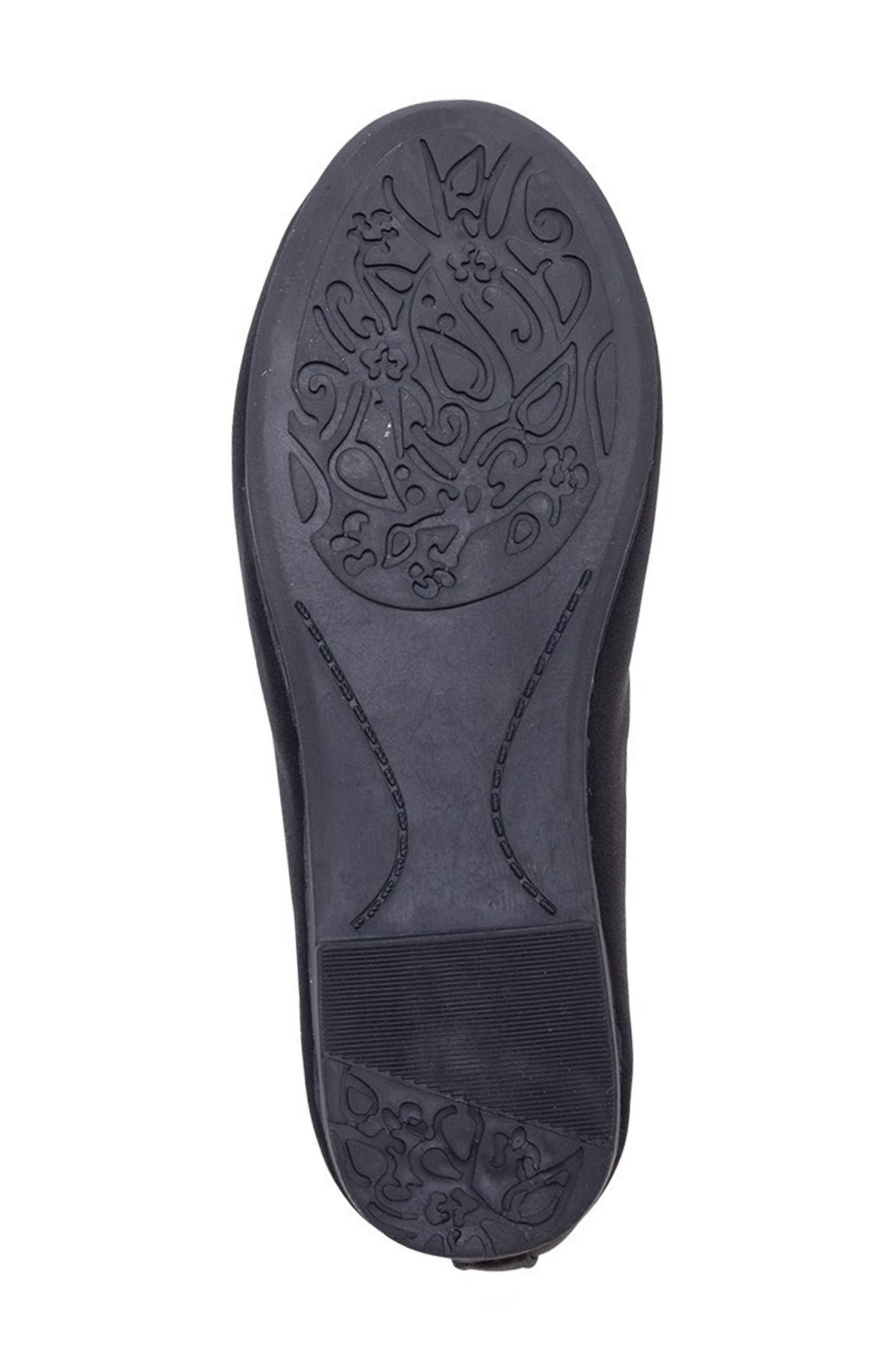 bebe Kids' Shimmer Charm Flat, Alternate, color, Black