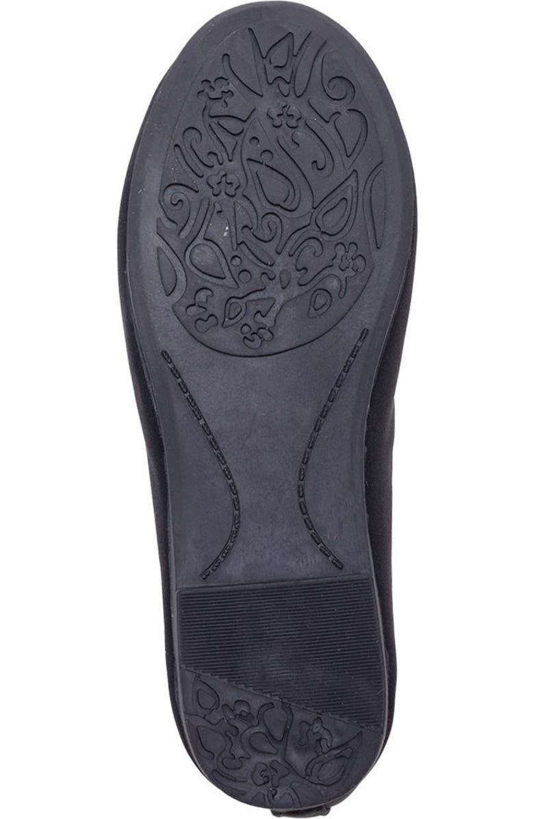 bebe Kids' Shimmer Charm Flat, Alternate, color, Black