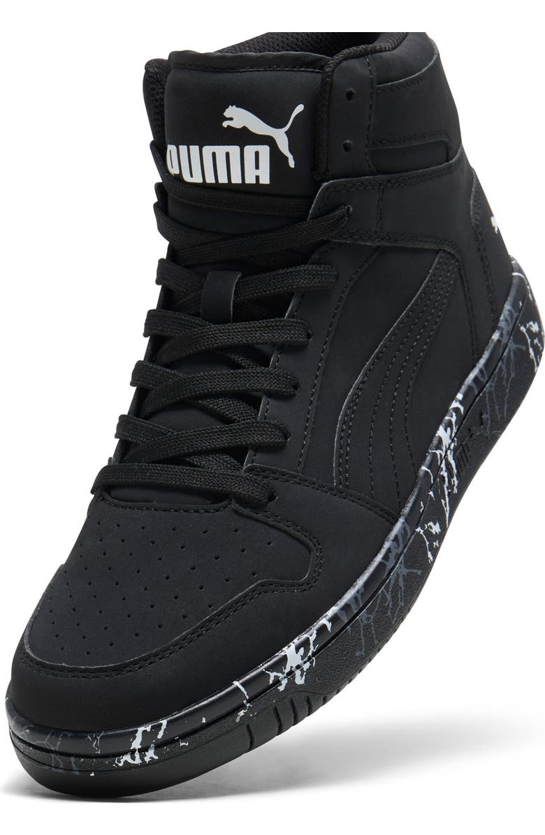 PUMA Rebound LayUp Mountain Park High Top Sneaker, Alternate, color, Puma Black-Puma Black- White