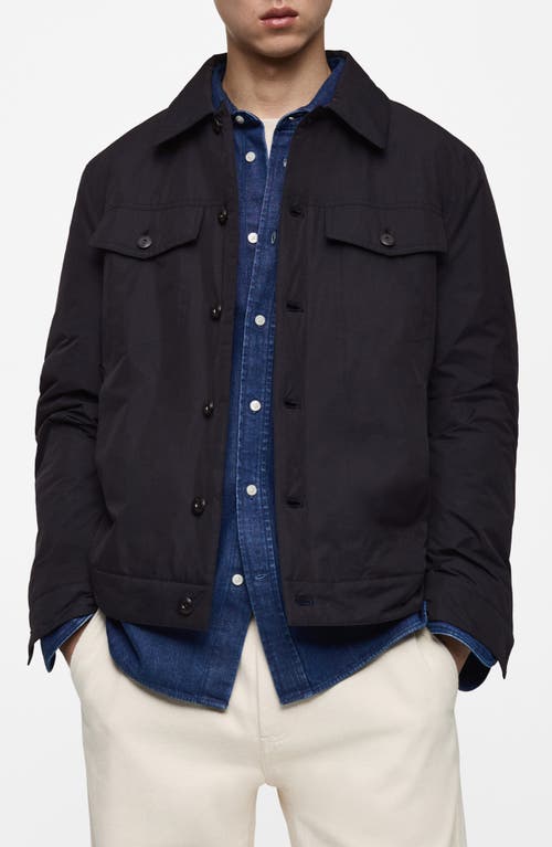 Mango Water Repellent Insulated Jacket In Dark Navy