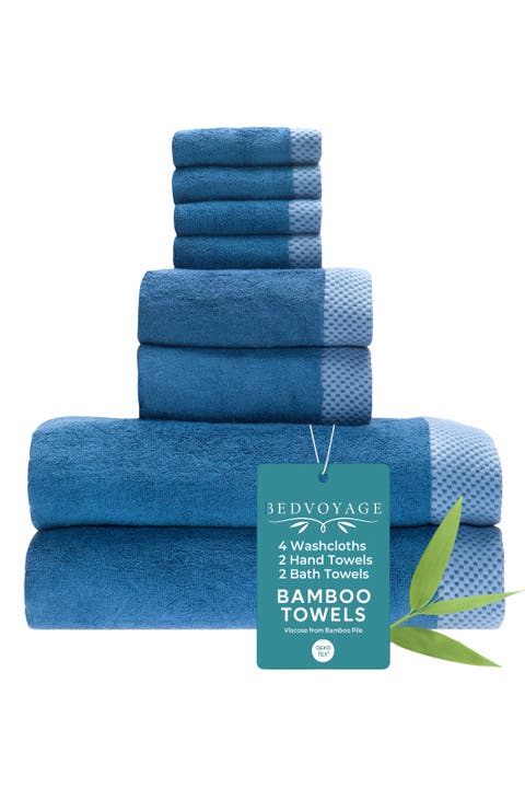 Luxury Viscose Odor & Mildew Resistant Towel Collection, 8pc Set