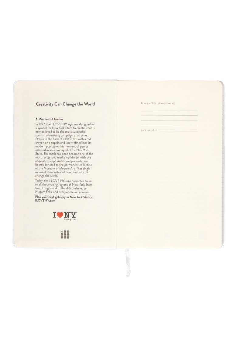 Large Ruled Hardcover I Love New York Notebook, Alternate, color, WHITE