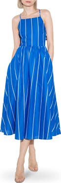 FREEMARKET Stripe Sleeveless Midi Dress