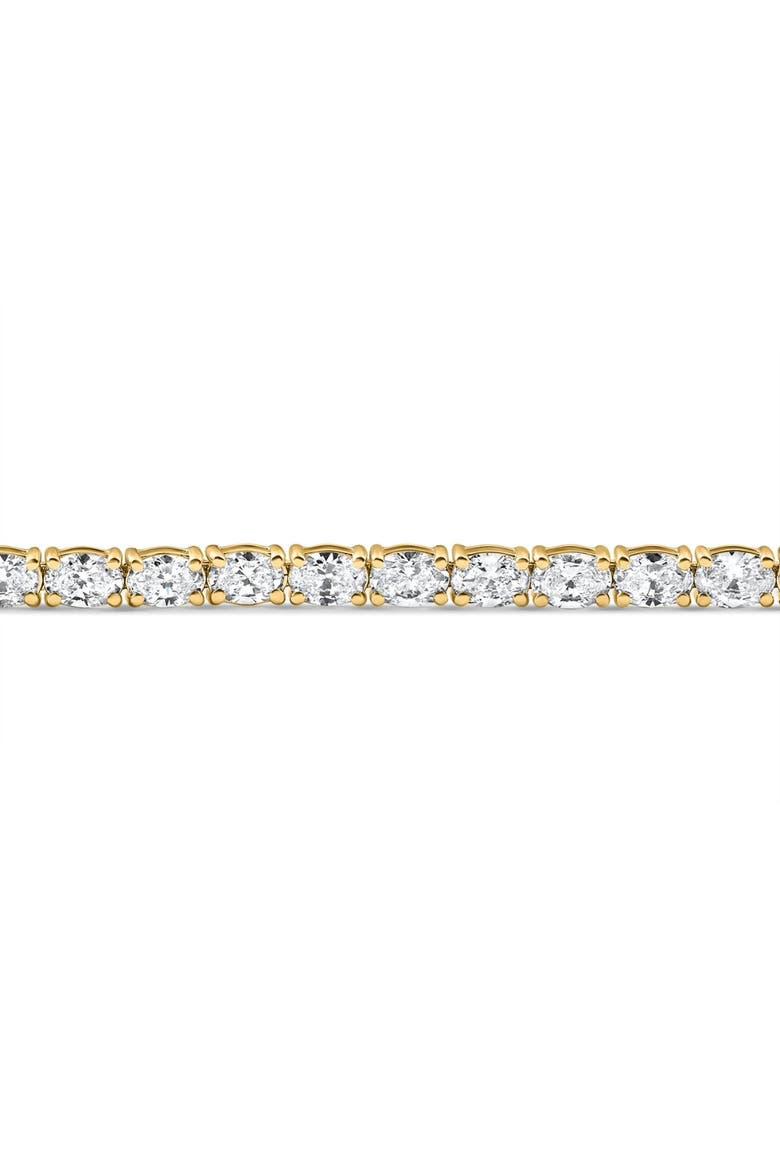 10.75Ct Oval Cut Diamond Tennis Bracelet 7" 14k Gold Lab Grown, Alternate, color, 14k Yellow Gold