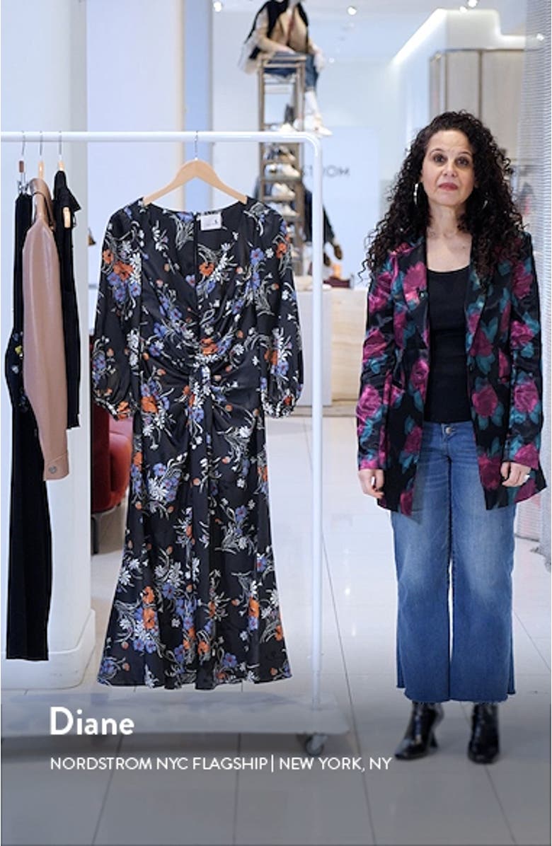 Floral Print Midi Dress, sales video thumbnail