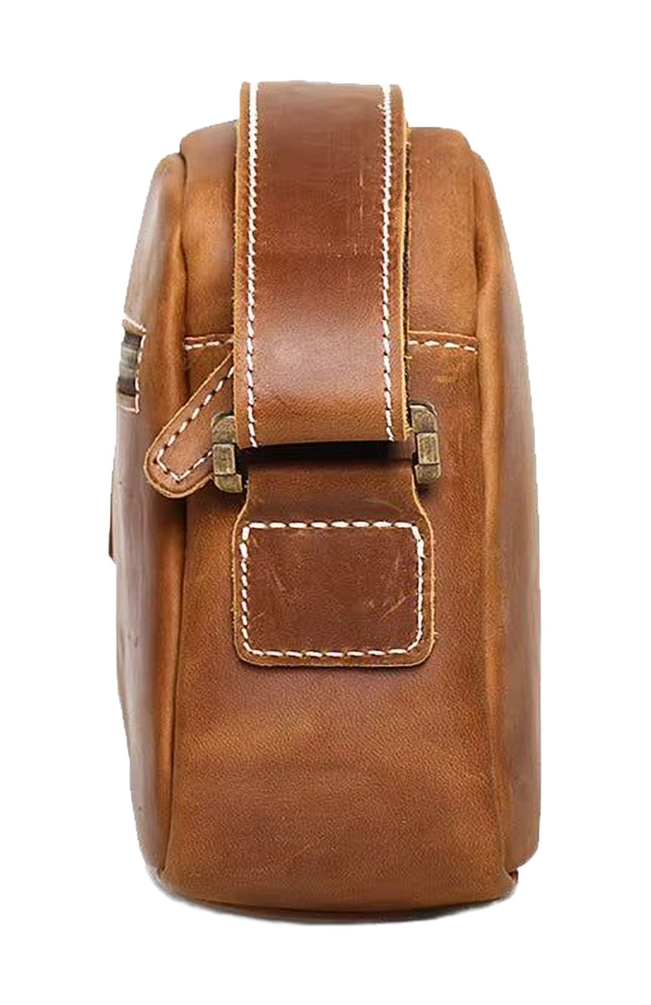 STEEL HORSE LEATHER Soren Vintage Leather Crossbody Bag Sling | Versatile and Durable Leather Bag, Alternate, color, Brown
