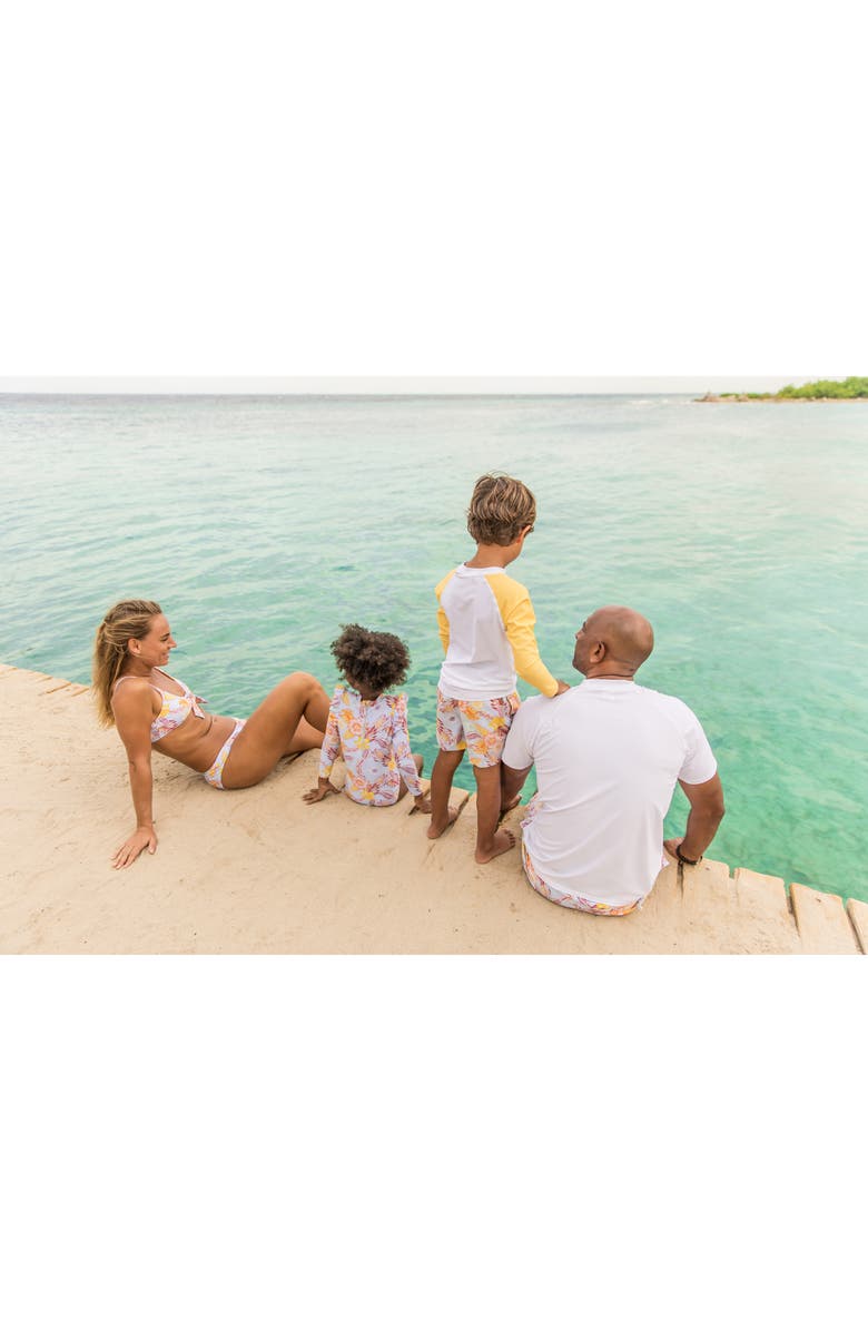 Snapper Rock Kids' Boho Tropical Volley Board Shorts, Alternate, color, 