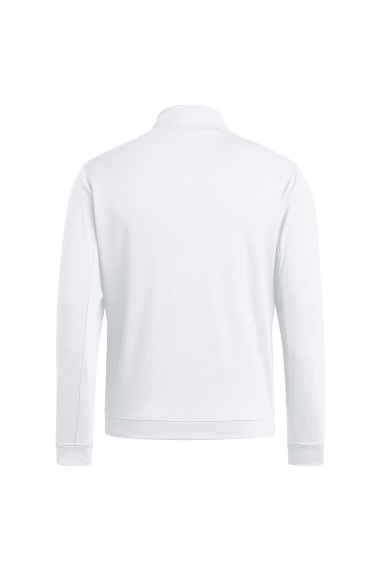 Men's adidas White Miami Hurricanes Elevated Quarter-Zip Jacket, Alternate, color, White
