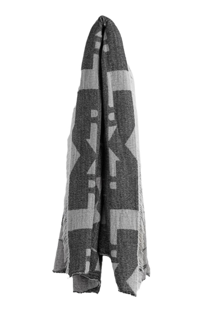 Saint + Sofia Abstract Rock Scarf, Main, color, Black/Cream