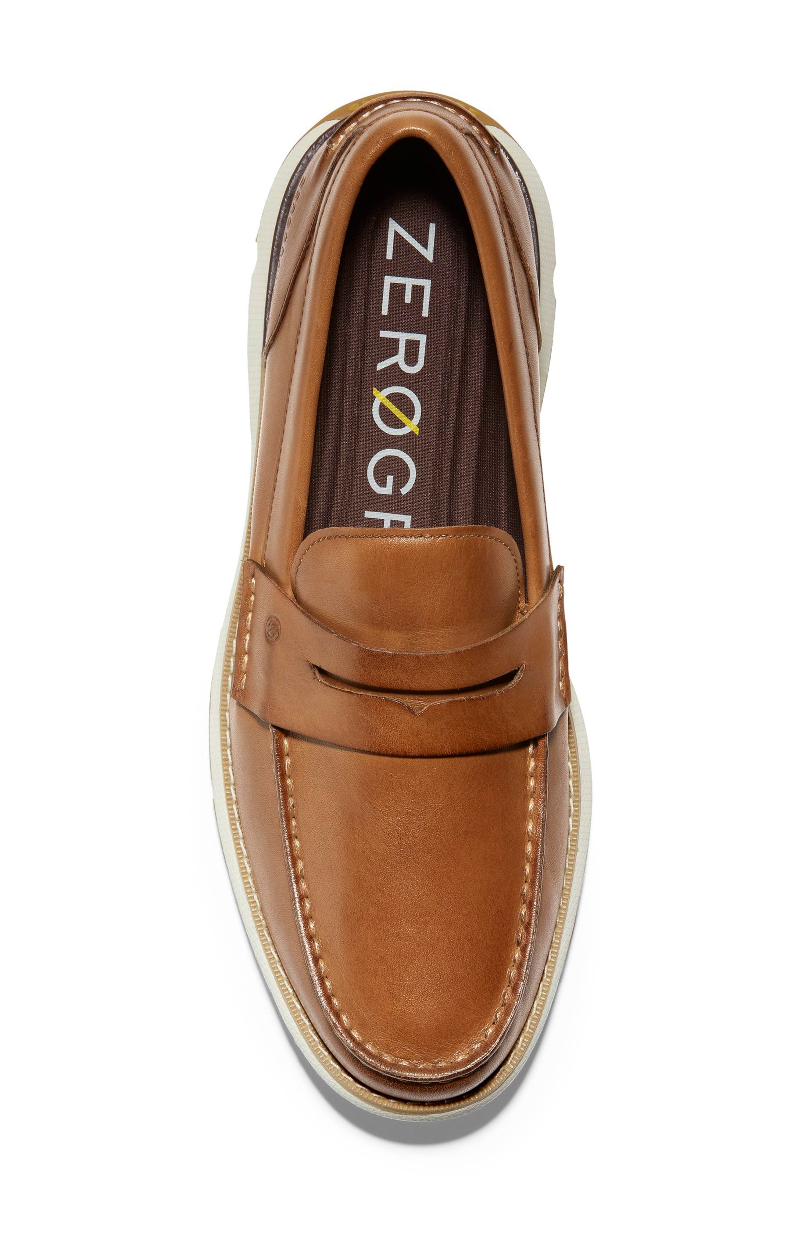 4.ZeroGrand Penny Loafer, Alternate, color, BRITISH TAN/ IVORY