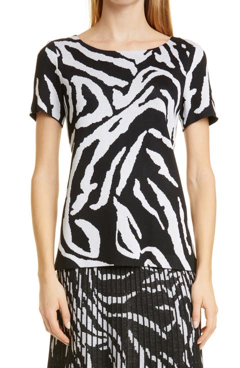 Zebra Swirl Knit Top