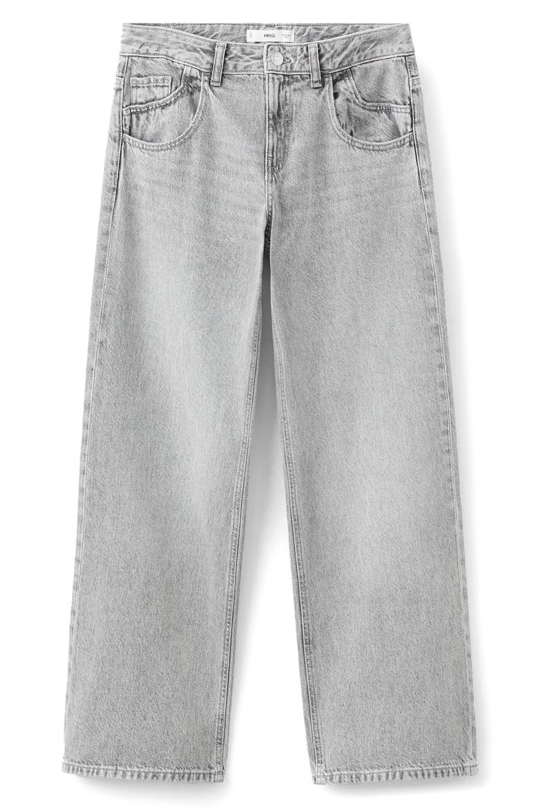 Low Rise Straight Leg Jeans, Alternate, color, DENIM GREY