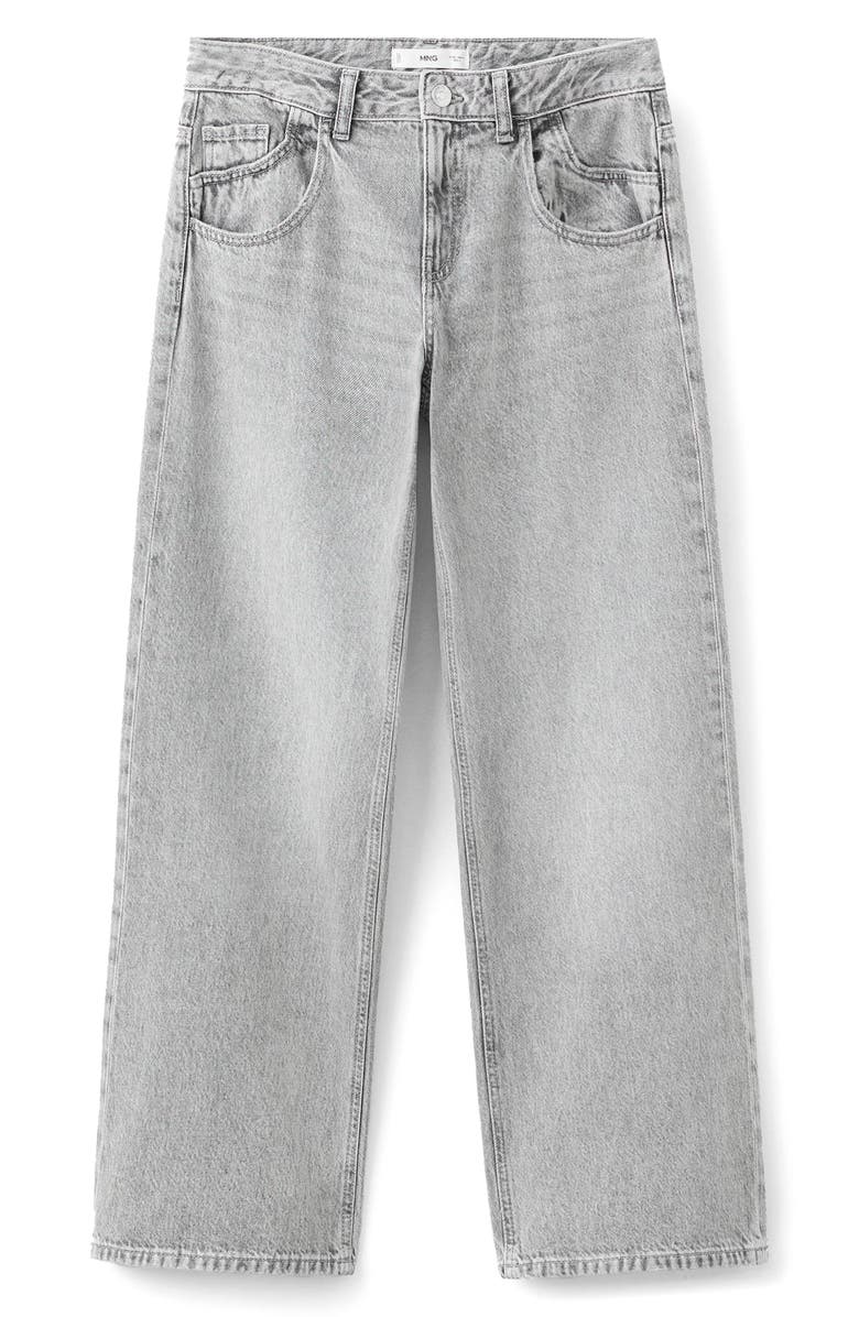 MANGO TEEN Low Rise Straight Leg Jeans, Alternate, color, Denim Grey