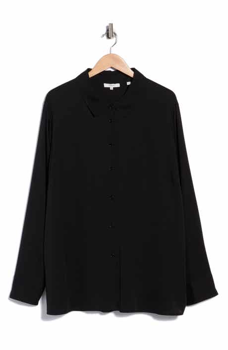 Vince Stretch Silk Slim Blouse