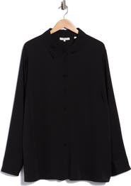 Vince Stretch Silk Slim Blouse