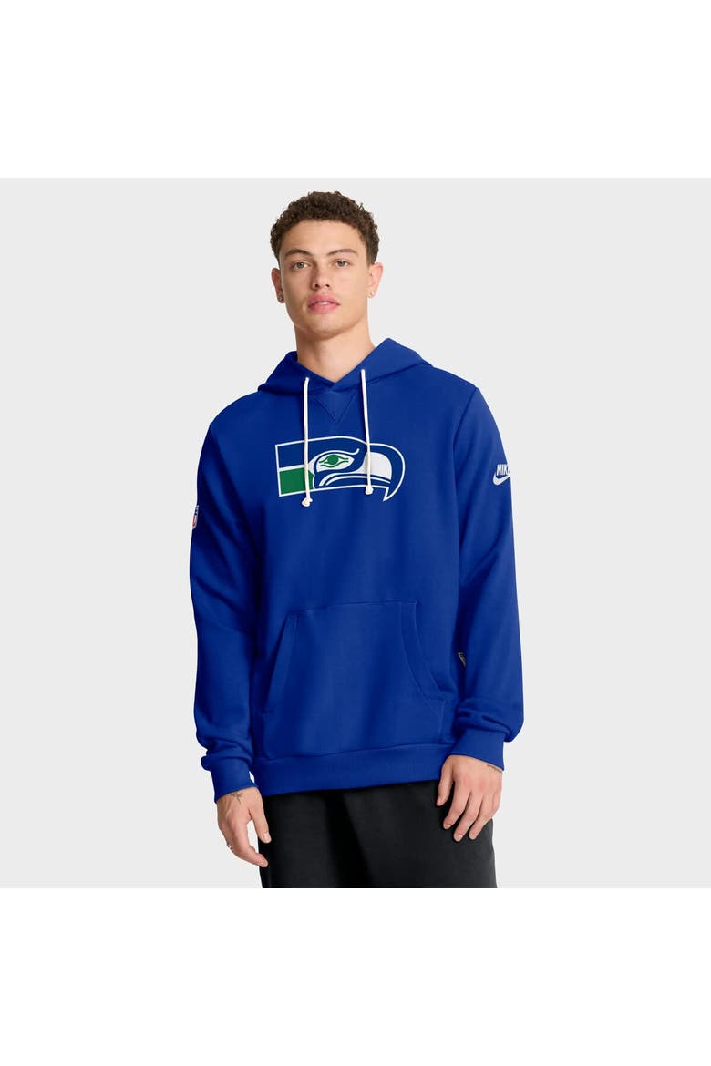 Men's Nike Royal Seattle Seahawks  Sideline Offensive Set Play Performance Pullover Hoodie, Alternate, color, Royal