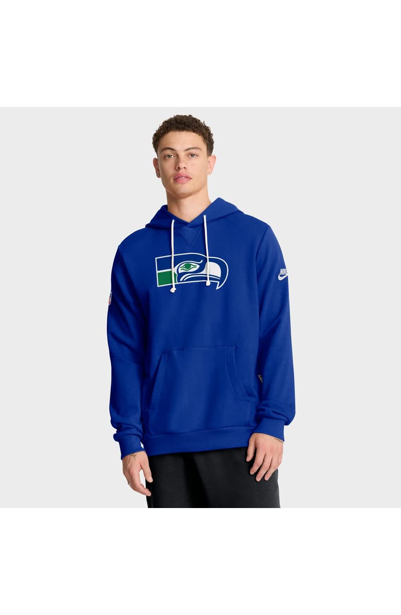 Nike Men's Nike Royal Seattle Seahawks Sideline Offensive Set Play Performance Pullover Hoodie, Alternate, color, Royal