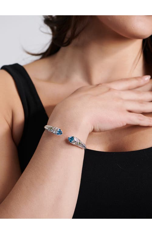 Devata Stone & Sterling Silver Bali Uluwatu Cuff Bracelet In Silver