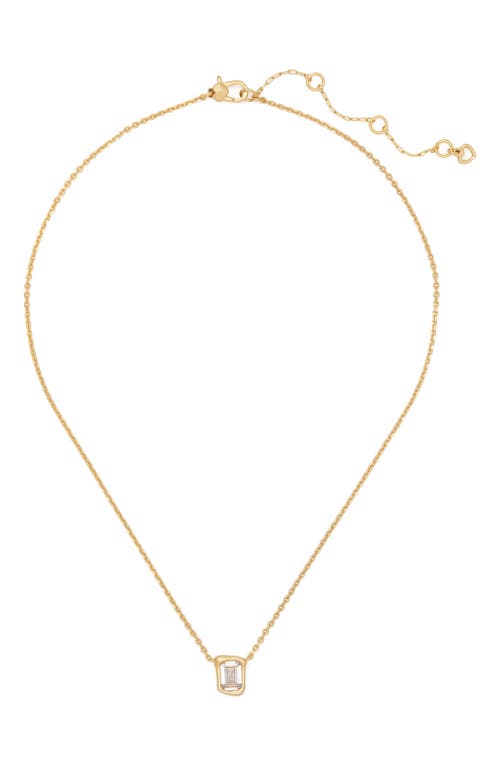 Kate Spade New York Molten Glass Pendant Necklace In Clear/gold