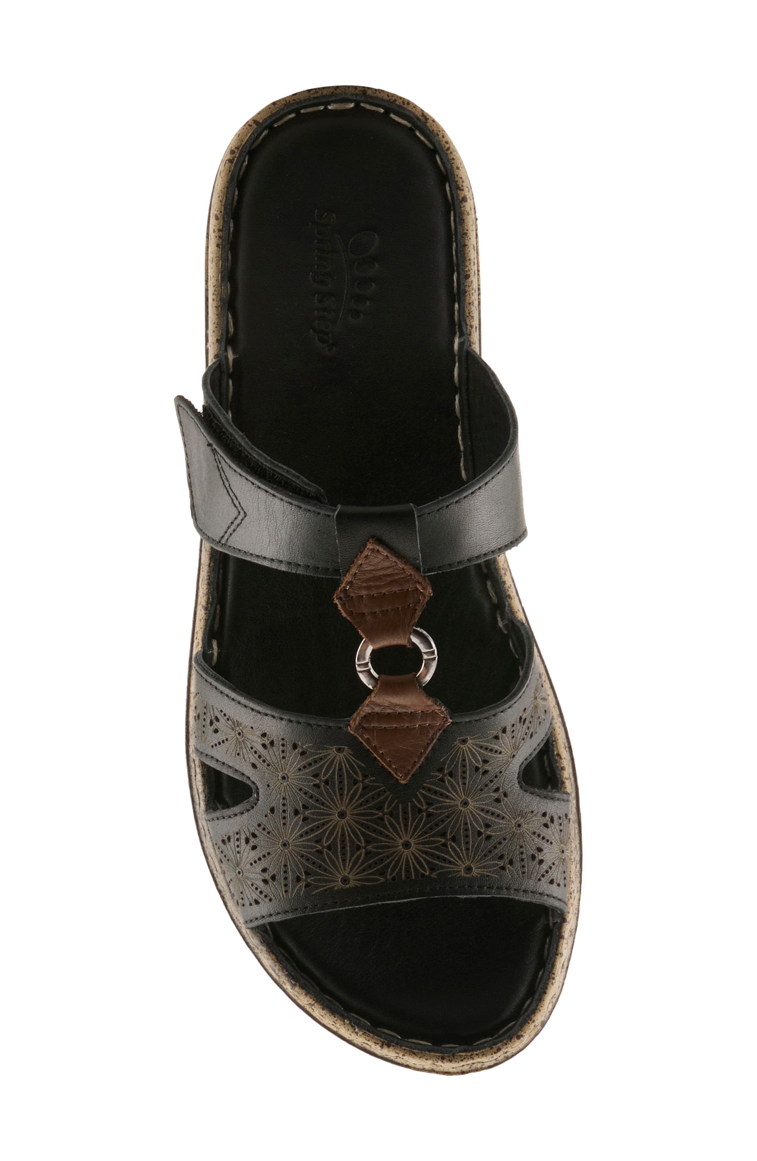 Spring Step Virelle Slide Sandal, Alternate, color, Black