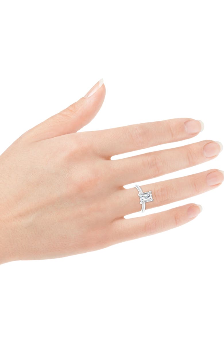 Bliss Diamond 2Ct 14k Gold Emerald Cut Solitaire Lab Grown Diamond Engagement Ring, Alternate, color, 