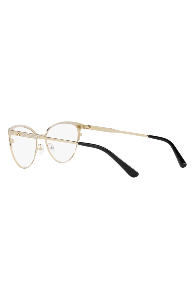 Michael Kors Marsaille 55mm Cat Eye Optical Glasses, Alternate, color, Light Gold