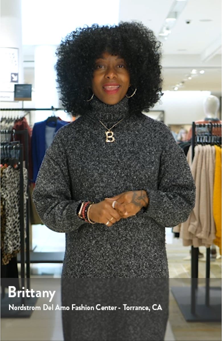 Catlyn Mix Print Long Sleeve Silk Shirtdress, sales video thumbnail