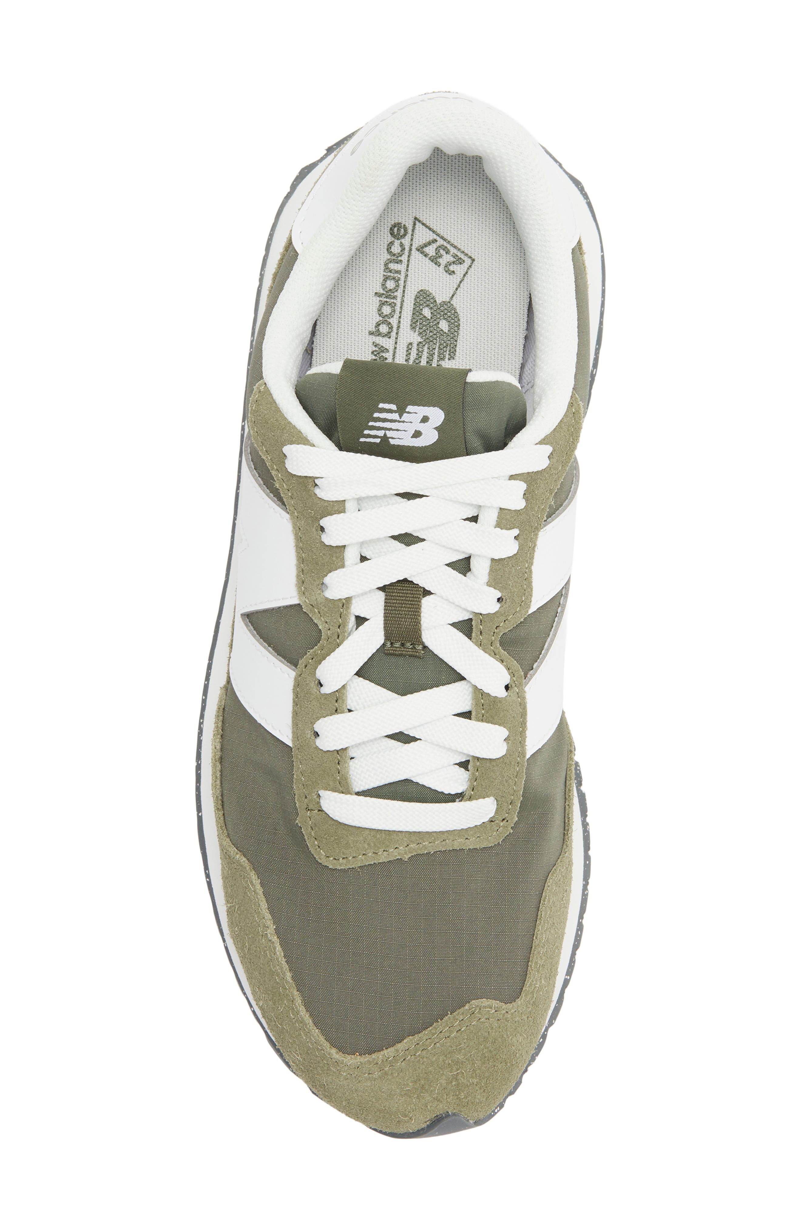 237 Sneaker, Alternate, color, DARK OLIVINE/ NB WHITE
