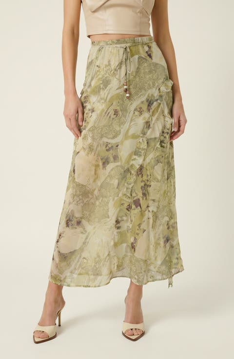 Midi Ruffle Skirt