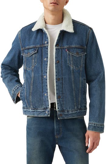 Levi's Sherpa Trucker Jacket Blue In Blue