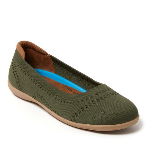 Dearfoams Misty Ballet Flat In Green