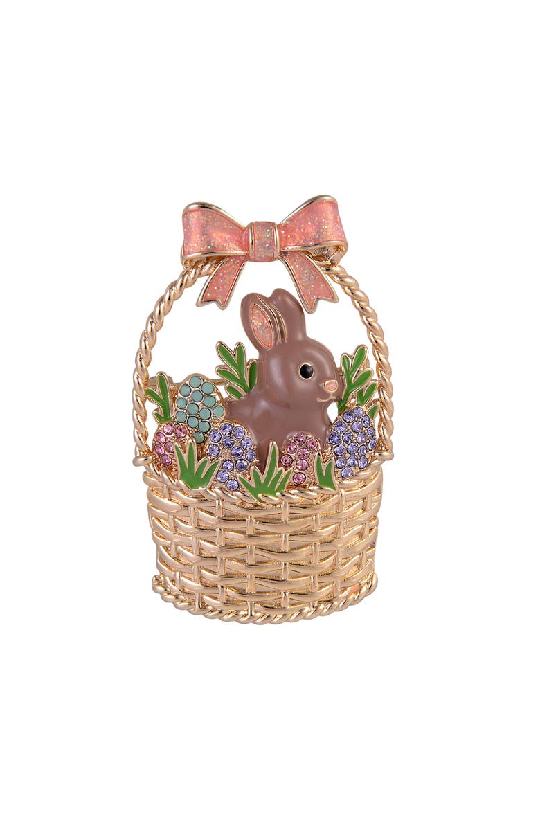 Hallmark Easter Basket Pin, Alternate, color, Brown