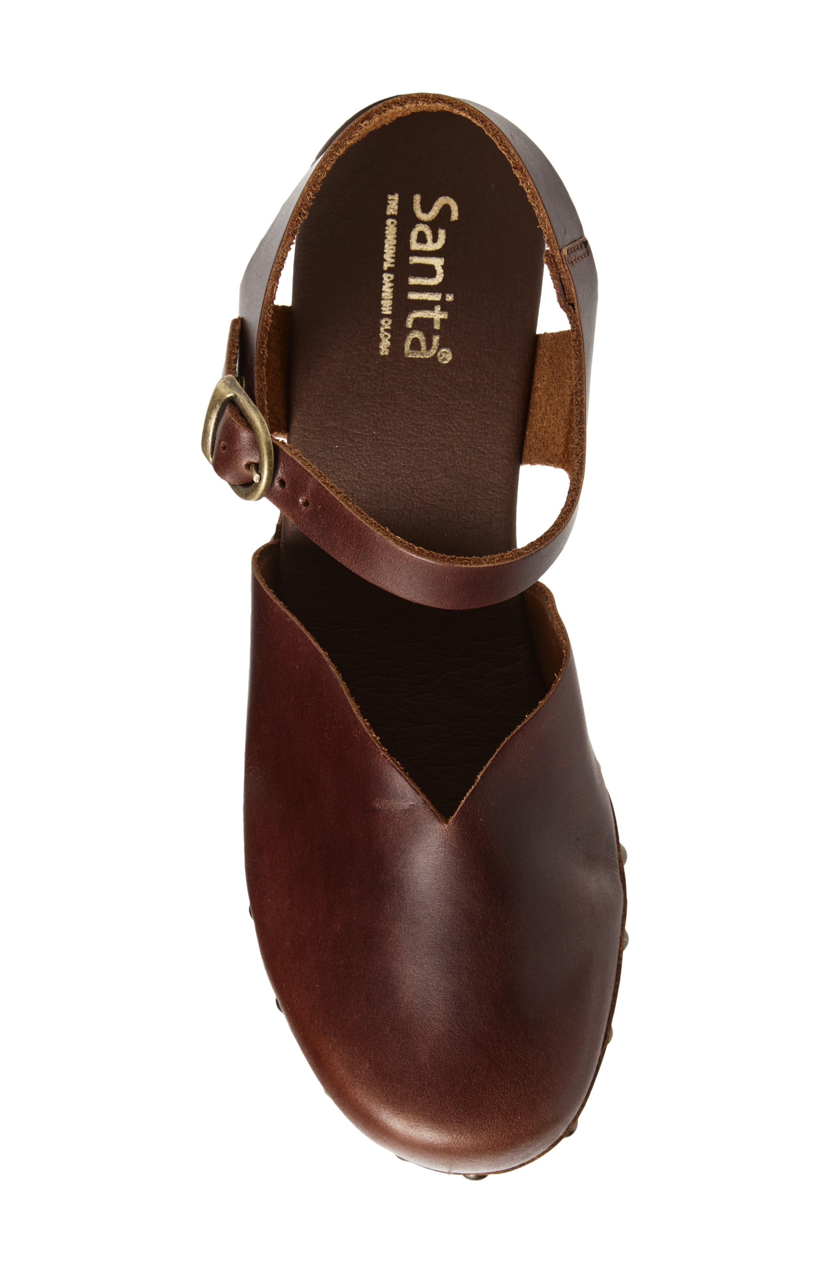 Sanita Solaima Ankle Strap Clog, Alternate, color, Brown