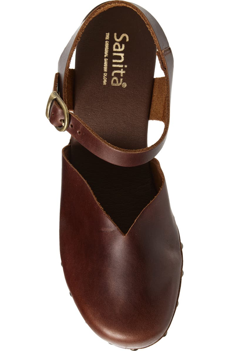 Sanita Solaima Ankle Strap Clog, Alternate, color, Brown