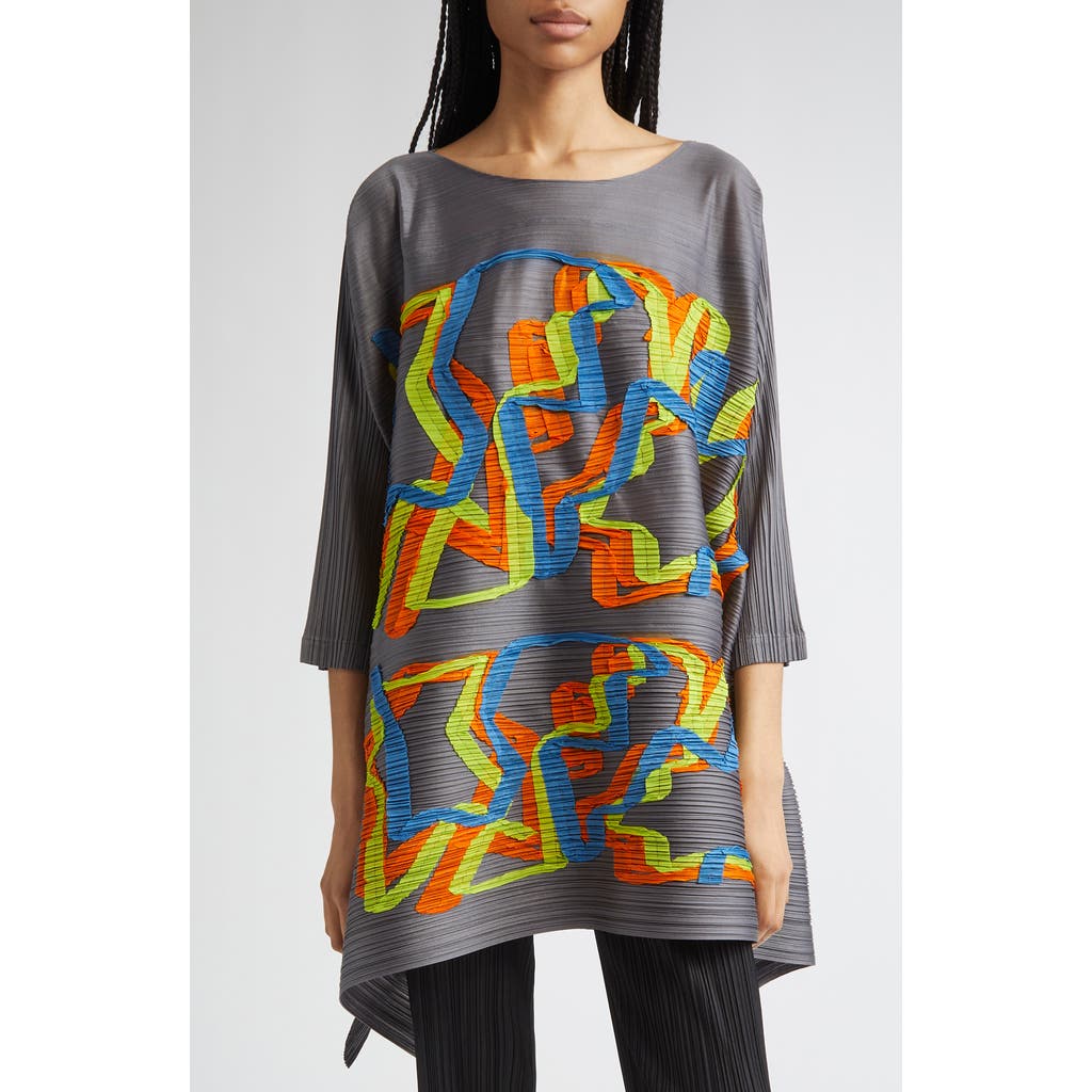 Issey Miyake Pleats Please Mix Pleated Tunic In Multi