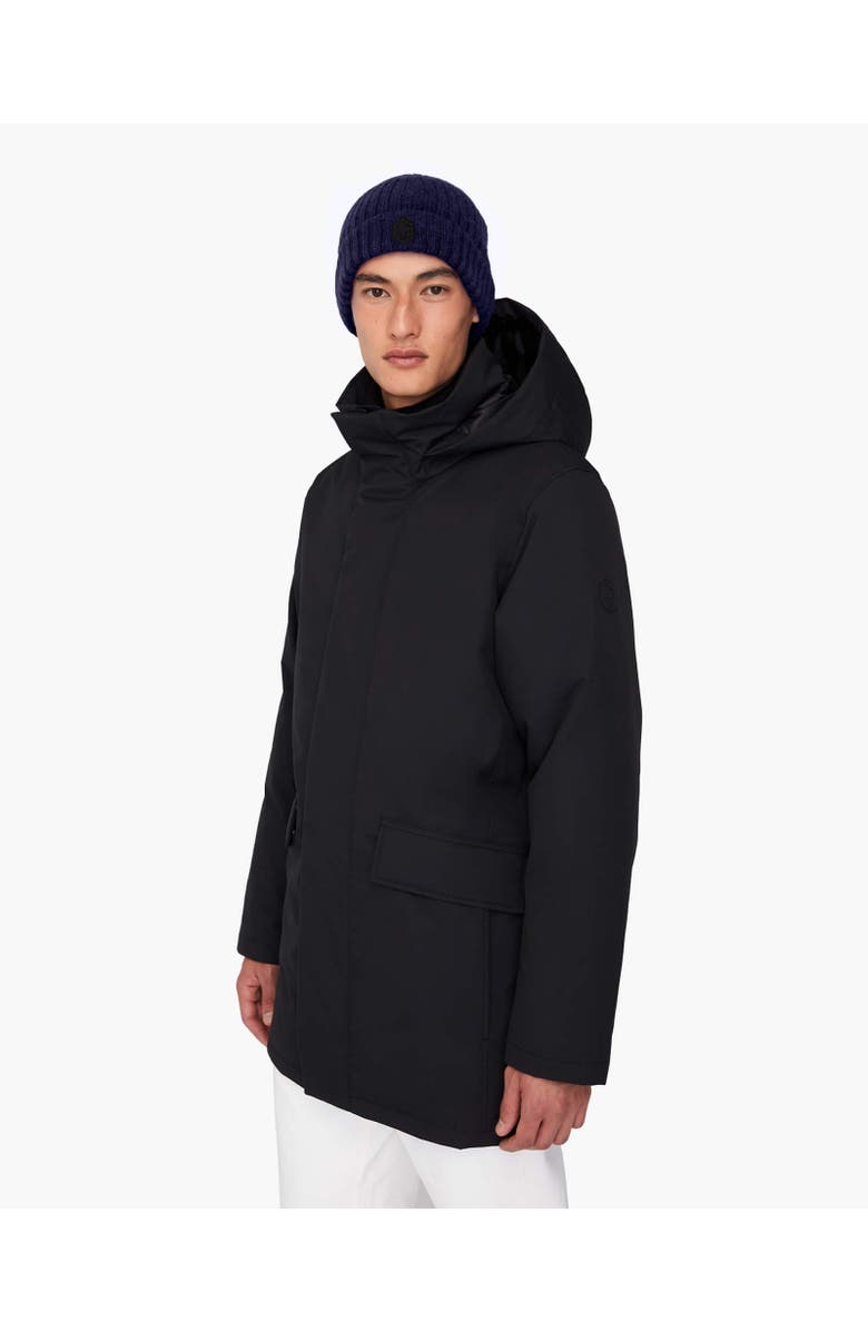 Quartz Co. CHAMPLAIN | Hooded Down Winter Jacket, Alternate, color, Black