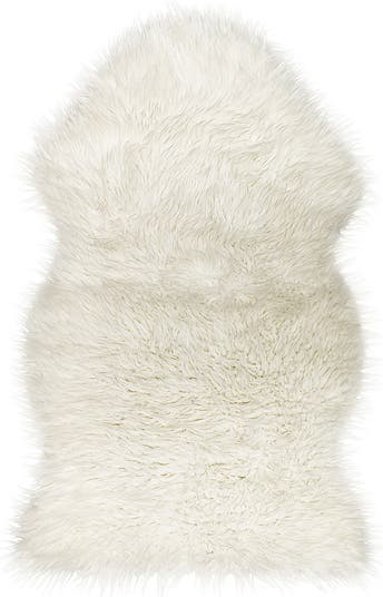 Faux Fur Gordon Rug - 2ft x 3ft - Off White
