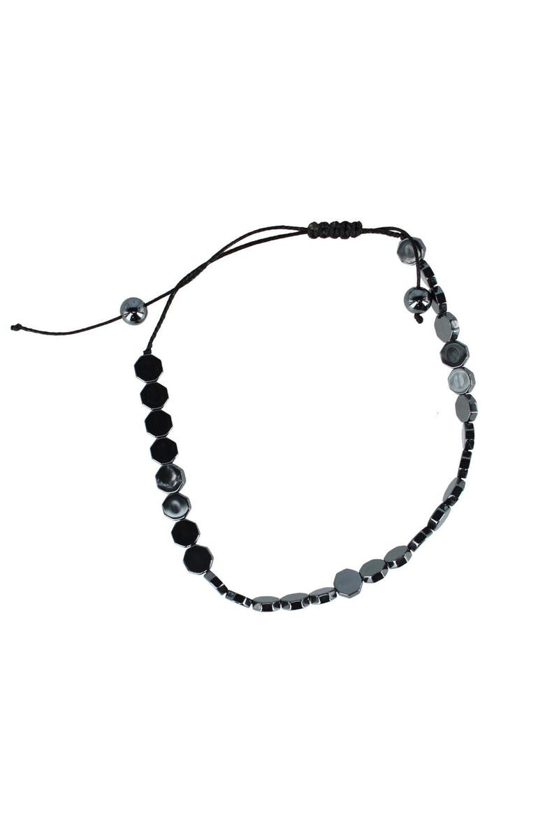 Trafalgar Hawk Metallic Disc Adjustable Bracelet, Alternate, color, Silver