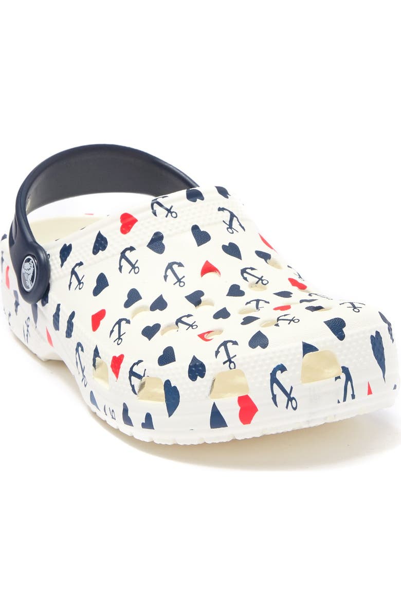 CROCS Classic Anchor Print Clog, Alternate, color,