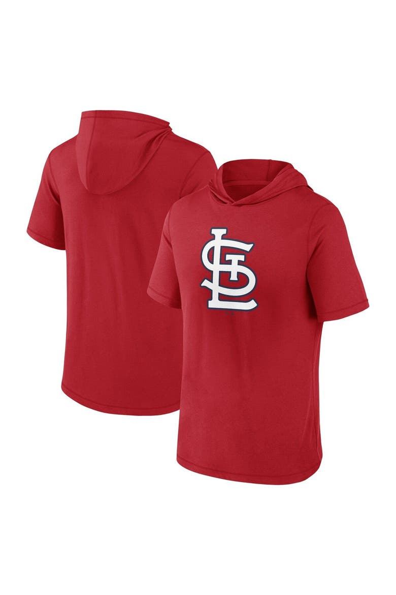 Men's Fanatics Branded Red St. Louis Cardinals Short Sleeve Hoodie T-Shirt, Main, color, Red
