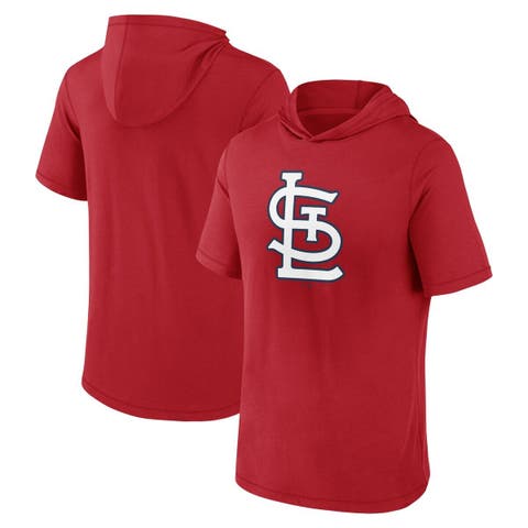 Men's Fanatics Branded Red St. Louis Cardinals Short Sleeve Hoodie T-Shirt