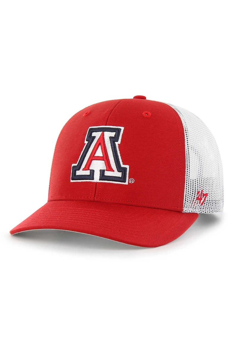 '47 Men's '47 Red Arizona Wildcats Trucker Adjustable Hat, Main, color, 
