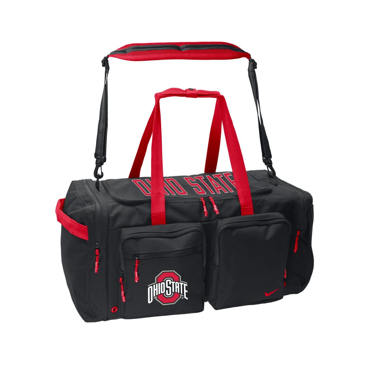 Nike Ohio State Buckeyes Utility Power Duffel Bag, Main, color, 